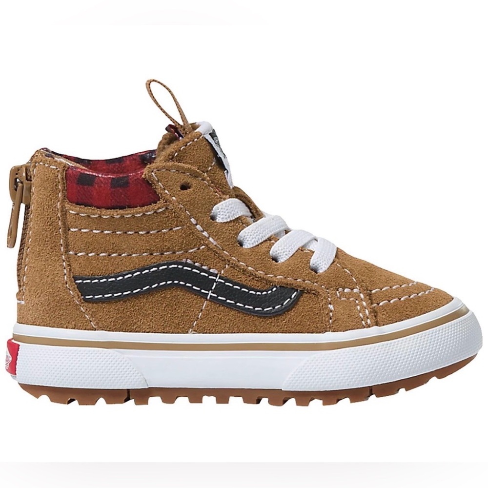 Vans Plaid Sk8-Hi Zip Toddlers sneakers, size 9